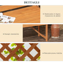 Panchina 2 Posti da Giardino 160x50x198 cm in Legno di Abete Marrone