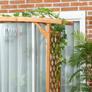 Panchina 2 Posti da Giardino 160x50x198 cm in Legno di Abete Marrone