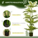 Pianta Artificiale Palma H140 cm con Vaso Verde