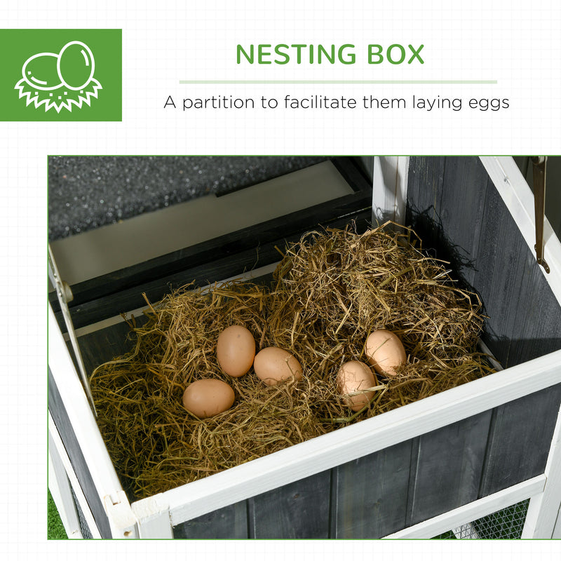 Pollaio Gabbia per Galline da Esterno 161,5x62,5x115 cm in Legno Grigio