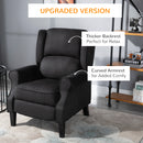 Poltrona Relax Massaggiante 78x83x101 cm in Tessuto Effetto Pelle Scamosciata Nero