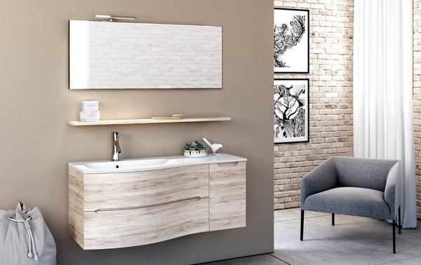 acquista Badezimmer-Hängeschrank 121,5 cm TFT Swing White Oak S