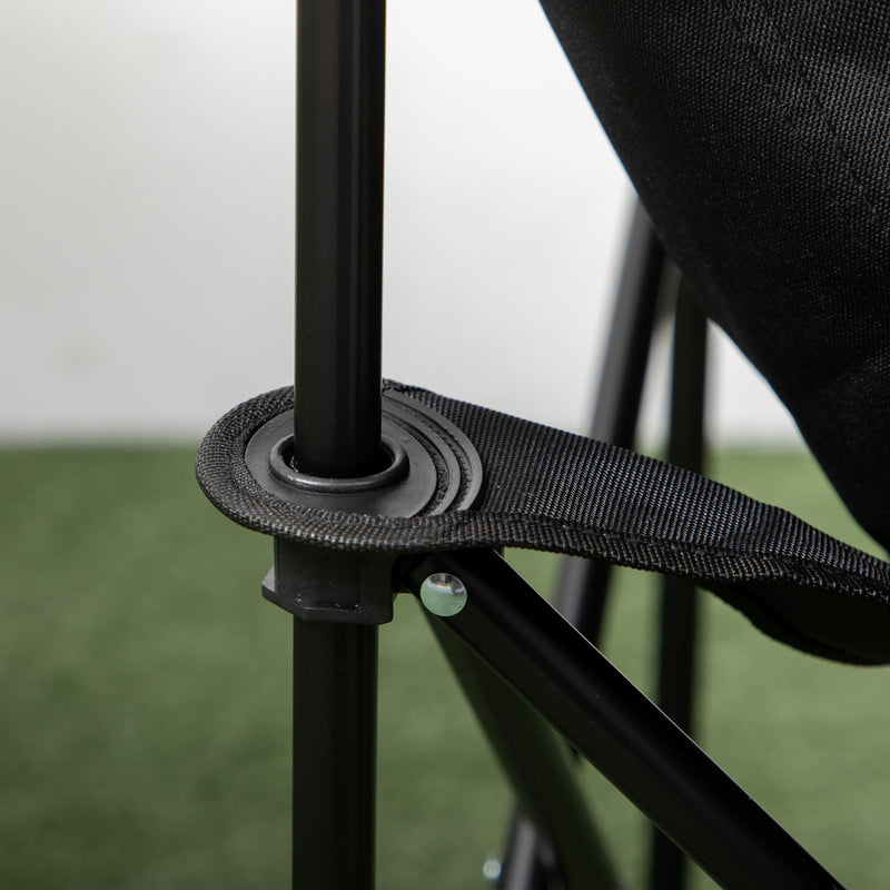 Sedia da Campeggio Pieghevole 61x54x66 cm con Borsa in Tessuto Oxford Nera