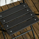 Set Tavolino e 2 Sedie Pieghevoli da Giardino in Acciaio e HDPE Grigio Scuro