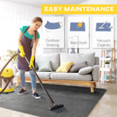 Tappeto Moderno 200x120 cm in Poliestere Grigio