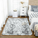 Tappeto Moderno 200x120 cm in Poliestere Grigio Chiaro