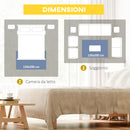 Tappeto Moderno 200x120 cm in Poliestere Grigio Chiaro