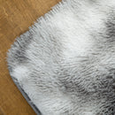 Tappeto Moderno 200x120 cm in Poliestere Grigio Chiaro