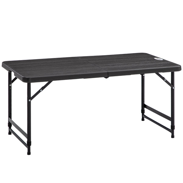 Tavolo Catering Pieghevole 118x60x74 cm in Acciaio e HDPE Grigio Scuro acquista