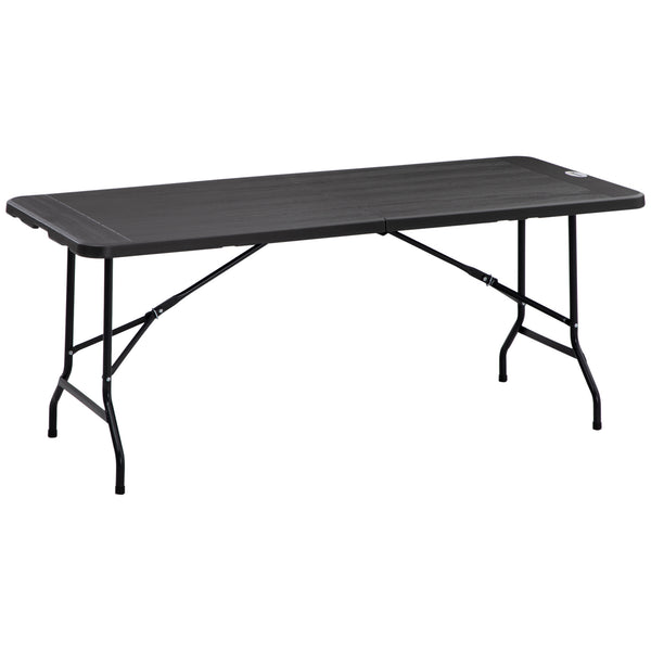 Tavolo Catering Pieghevole 180x75,5x73 cm in Acciaio e HDPE Grigio Scuro online