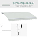 Tenda da Sole Avvolgibile a Parete 200x250 cm in Alluminio e Poliestere Crema