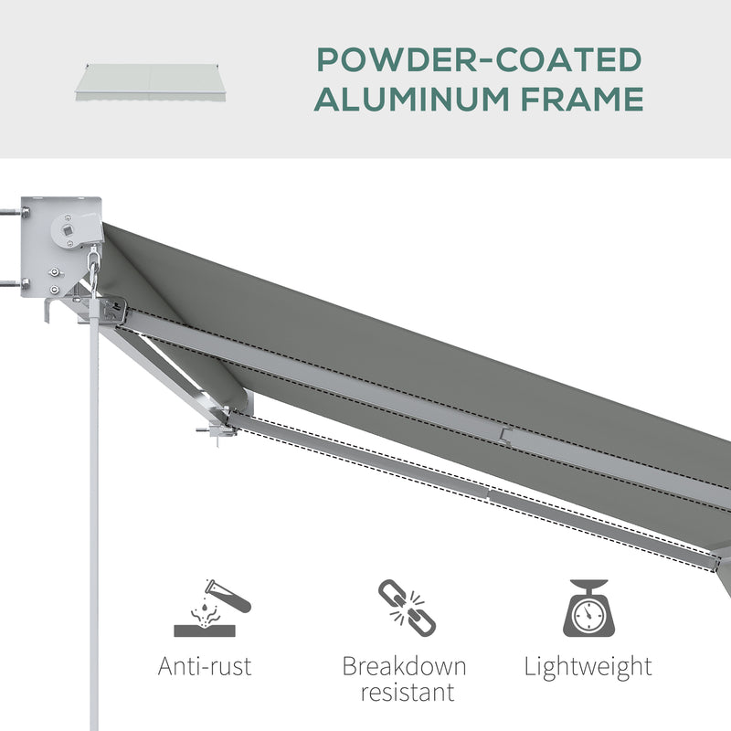 Tenda da Sole Avvolgibile a Parete 200x250 cm in Alluminio e Poliestere Crema