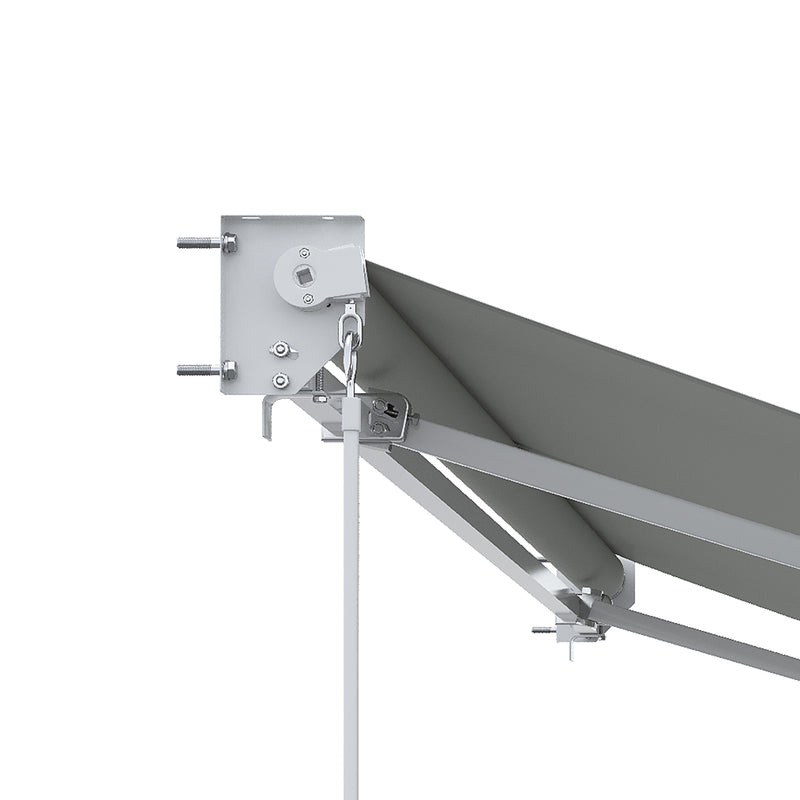 Tenda da Sole Avvolgibile a Parete 200x250 cm in Alluminio e Poliestere Crema