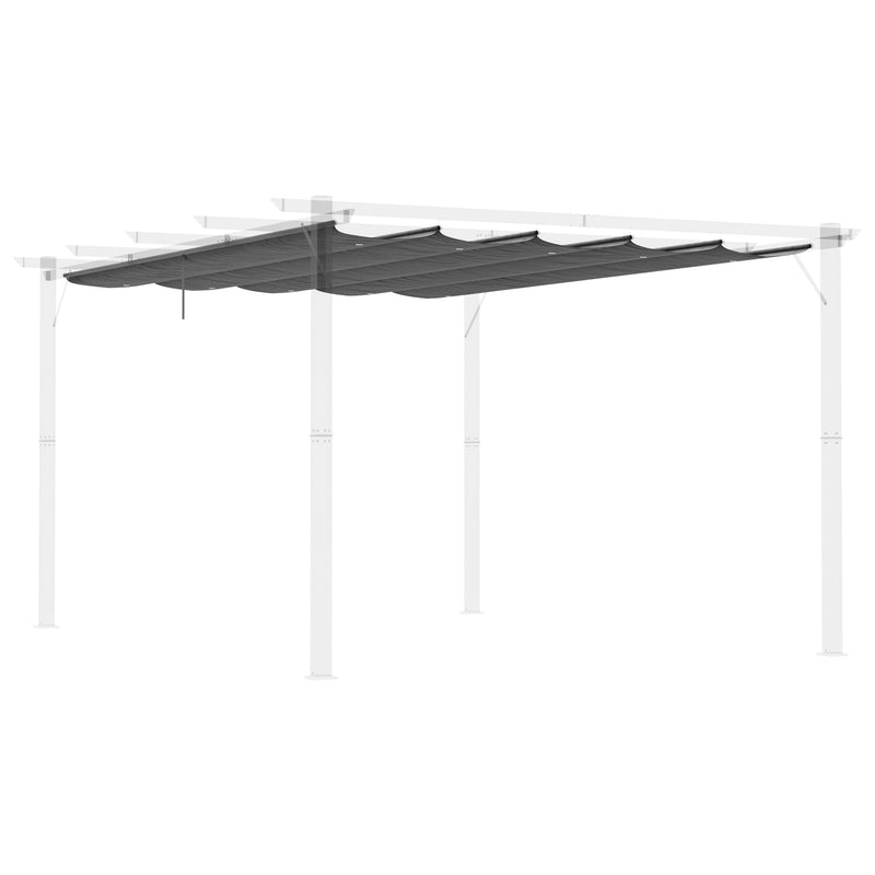 Telo di Ricambio per Pergola da Giardino 350x260 cm in Poliestere Grigio Scuro