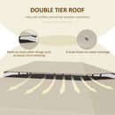 Tetto di Ricambio per Gazebo da Giardino 3x4m in Poliestere Beige