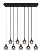 Lampada a Sospensione da Interno Attacco E14 in Metallo Nero e Oro