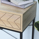 Tavolo Consolle per Ingresso 2 Cassetti 90x35x76 cm in Legno e Metallo 