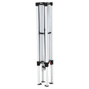 Gazebo Pieghevole da Giardino 2,4x2,4x2,5m in Acciaio e Tessuto Oxford Bianco