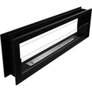 Camino a Bioetanolo Bifacciale Montefalco 120x15x40 cm Potenza 3 kW Struttura in Acciaio Nero