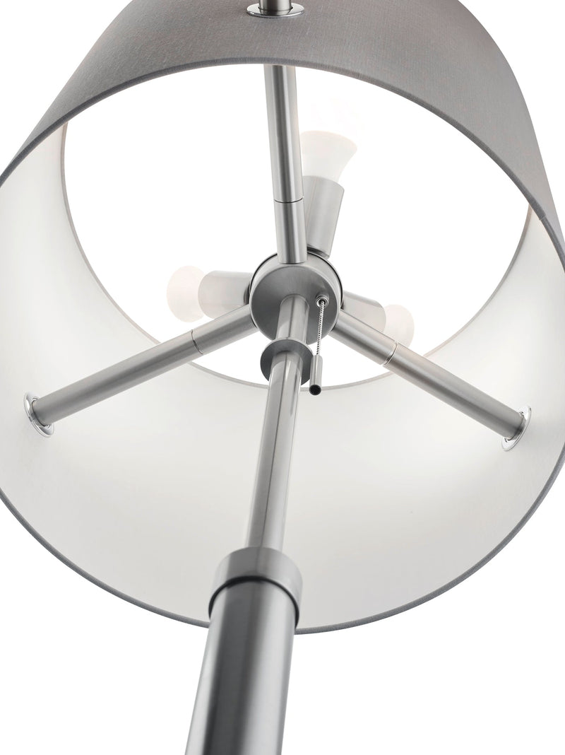 Piantana da Interno  E27 in Metallo Nickel Opaco