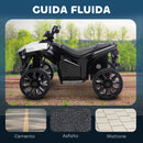 Quad Elettrico per Bambini ATV con Batteria Ricaricabile 6V Fari LED e Musica Bianco      