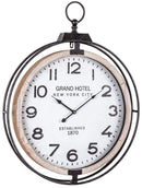 Orologio da Parete 62x7x79 cm in Mdf e Acciaio Ticking