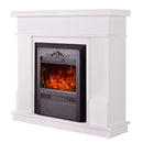 Camino Elettrico da Pavimento 100x103,4x30 cm Effetto Fiamma 2000W Rodos & Cristina Bianco
