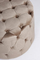 Pouf Lorella  in Tessuto effetto Velluto Tortora