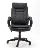 Sedia Poltrona Presidenziale da Ufficio in Similpelle Bozzini President Nero