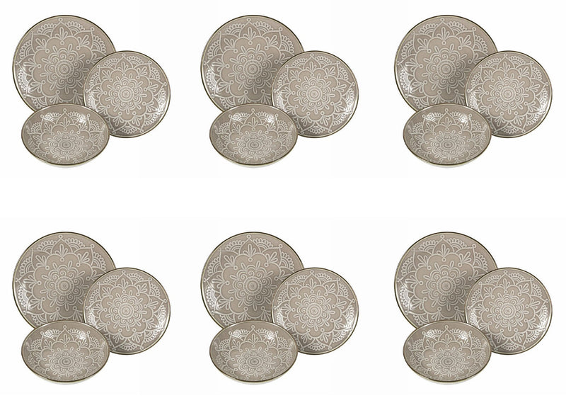 Servizio Piatti 18 Pezzi in Hard Dolomite Villa d'Este Baku Grigio