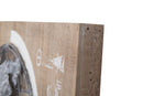 Pannello Mondo Ferro/Legno 50,7x6,5x50,7 cm in Legno e Ferro Marrone