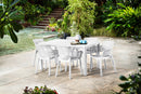 Set 6 Sedie da Giardino 61x54x79h cm Keter Elisa Chair Bianco