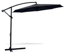 Ombrellone da Giardino Decentrato in Metallo Ø3m Soriani Lampara Nero