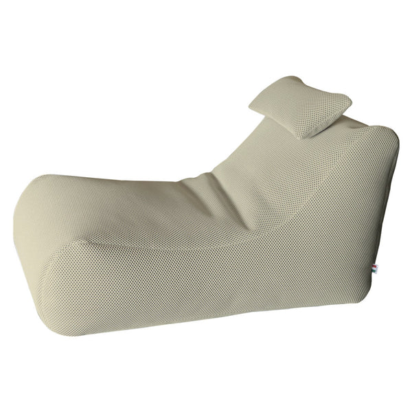Lettino Chaise Lounge 120x70x65 cm con Cuscino in Poliestere Armonia Beige online