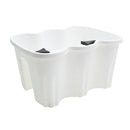 Fioriera da balcone 37x28x20cm in plastica polipropilene Bianco