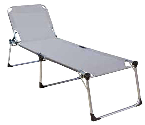 Vorghini Class Collection Garten-Sonnenliege aus graumeliertem Aluminium sconto