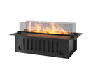 Camino a Vapore Elettrico da Incasso 70x48,5x33 cm Invapo con LED RGB Nero 