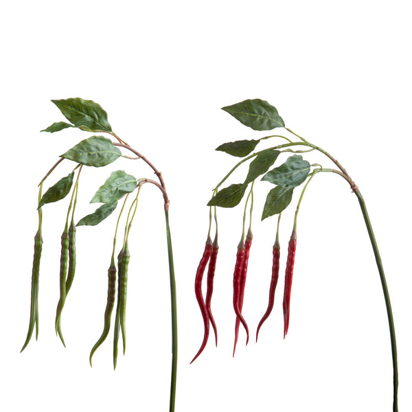 Set 6 Fallende künstliche Chilischoten Bestehend aus 7 Chilischoten Höhe 83 cm Mehrfarbig acquista