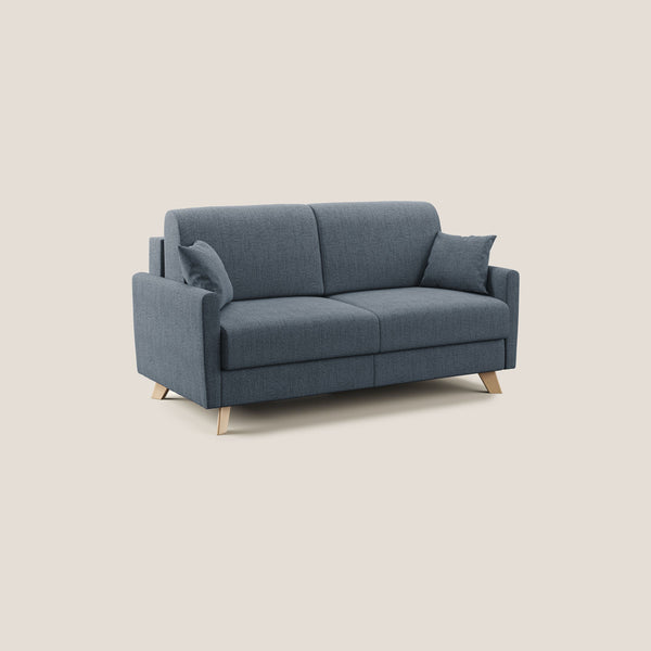 sconto Divano Letto 3 Posti 200x94x97 cm in Tessuto Blu