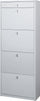 Schuhschrank 4 Türen 1 Schublade 63 x 164 x 29 cm weiß geflammt