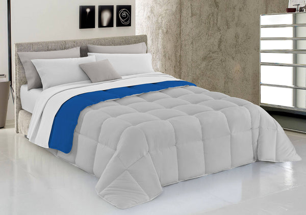 Doubleface Winterdecke 300gr Königsblau/Hellgrau sconto