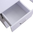 Scrivania da Ufficio con 3 Cassetti e Ripiani in Legno Bianco 120x49x72 cm 