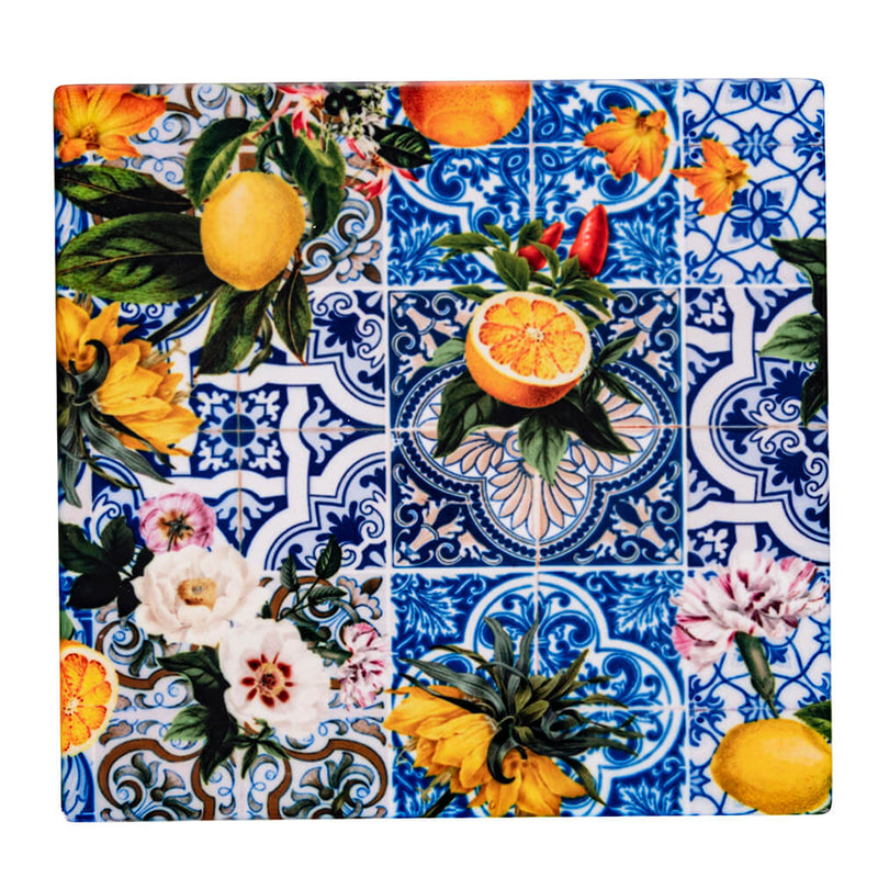 Sottopentola Quadrato Ø16 cm in Ceramica VdE Tivoli 1996 Italian Beauty