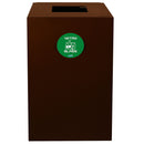 Contenitore per Raccolta Differenziata Capacità 100 L con Etichette 45x50x80 cm in Acciaio Verniciato Corten