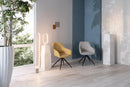 Set 4 Sedie 56x56xH87 cm in Tessuto Gaia Giallo