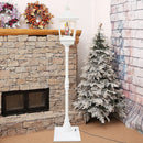 Lampione Bianco di Natale H180 cm con Musica e Mini Lucciole