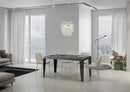 Tavolo Allungabile 120/380x90 cm Flame Premium Cemento Gambe Antracite      
