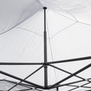 Gazebo da Giardino Pieghevole 3x3m in Tessuto Bianco