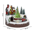 Villaggio Natalizio 20x20x16 cm con Trenino Luci Suoni e Movimento