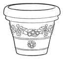 Vaso Ø30x25,1cm in Resina Tulli Festonato Classic 30 Antracite